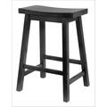 Winsome Saddle Seat 24 Inch Stool - Black 20084